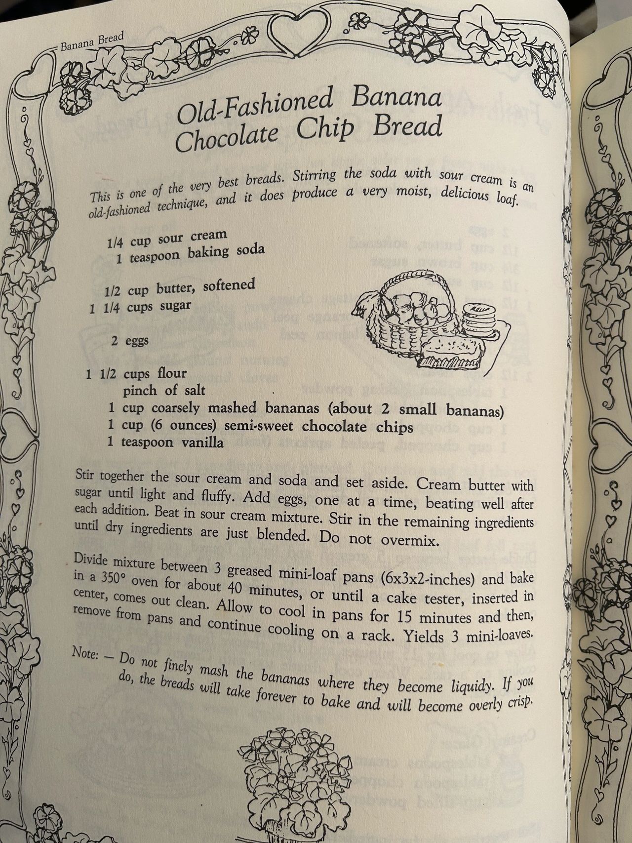 Illustrated page from cookbook by Renny Darling