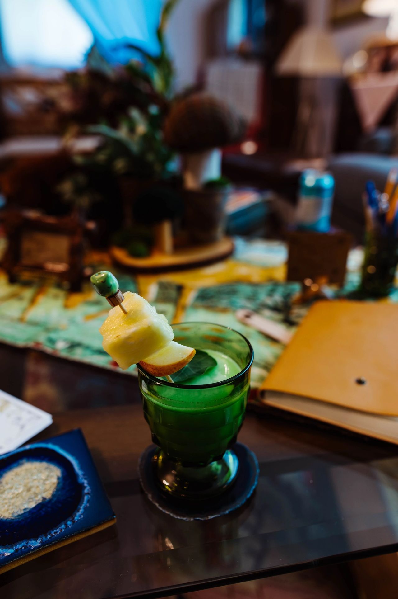 The pond scum punch (with or without alcohol) sounds gross but tastes divine. Photo credit: Claire Keathley Photography