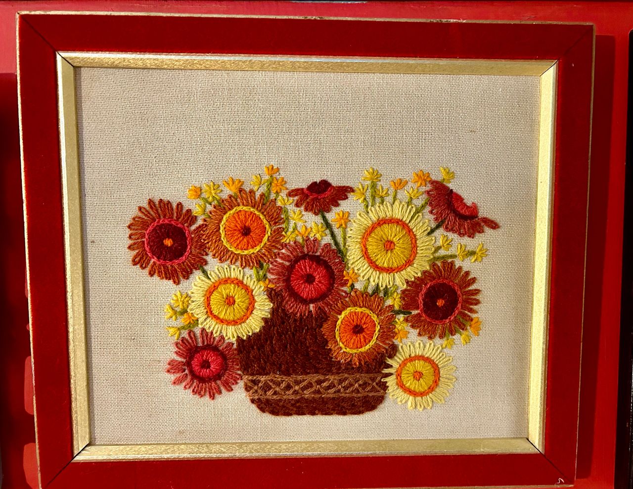 vintage floral embroidery