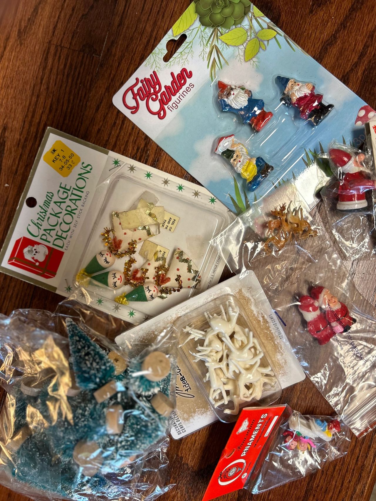 Packages of Christmas miniatures