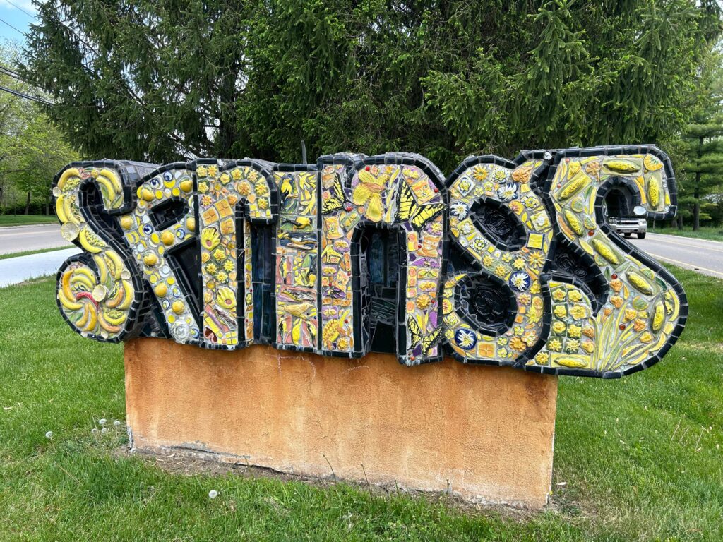 Yellow Springs, Ohio, welcome sign