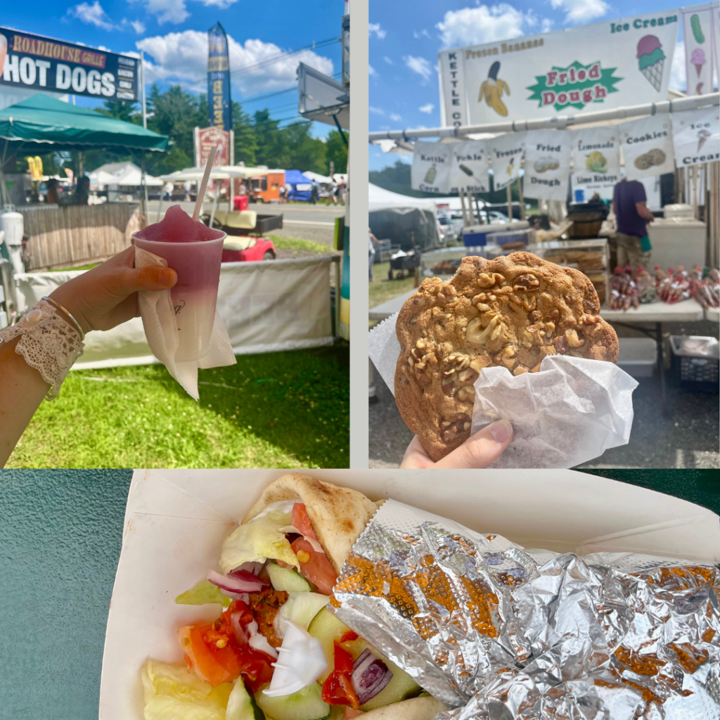 Array of food at Brimfield Antique Show