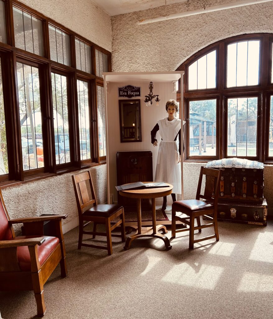 Inside of the Harvey House Museum