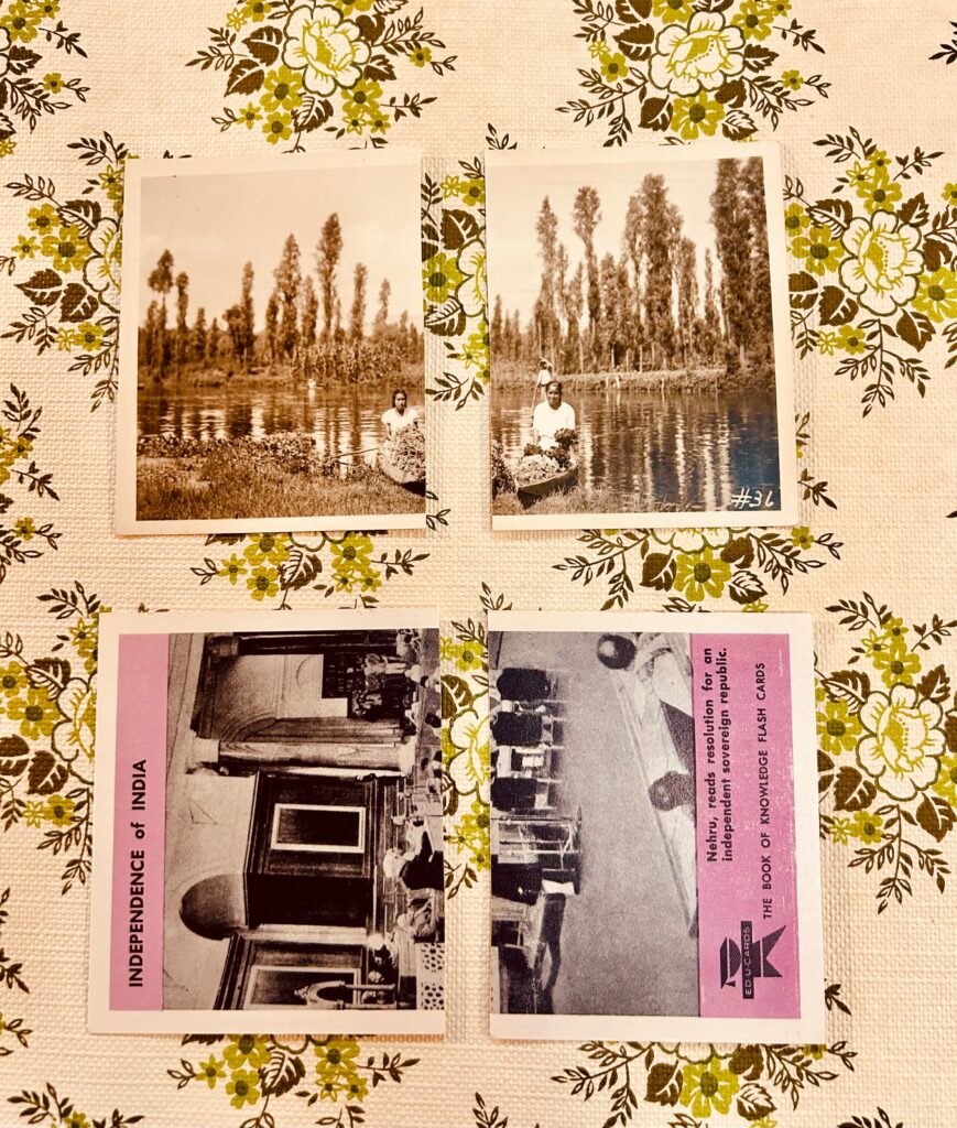 Postcards cut in half