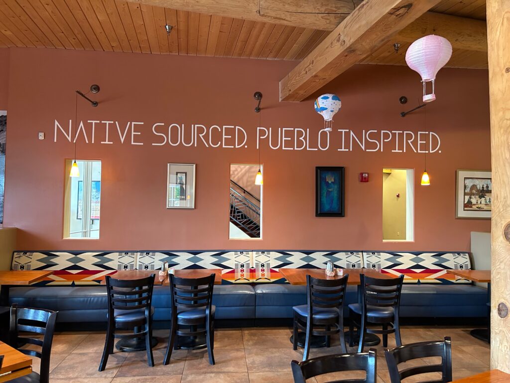 The restaurant at the Indian Pueblo Cultural Center