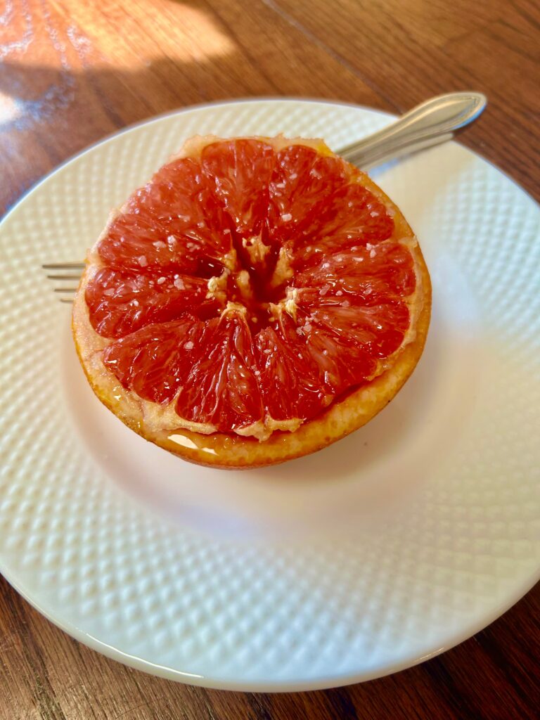 Baked grapefruit