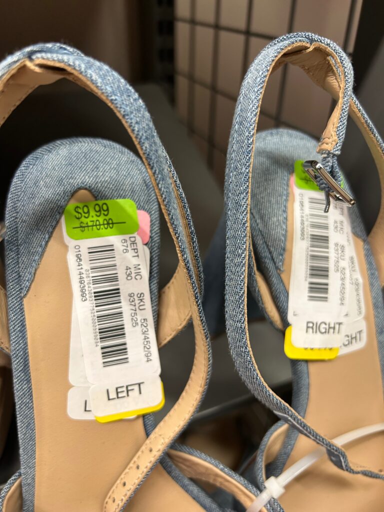 Shoes are significantly marked down