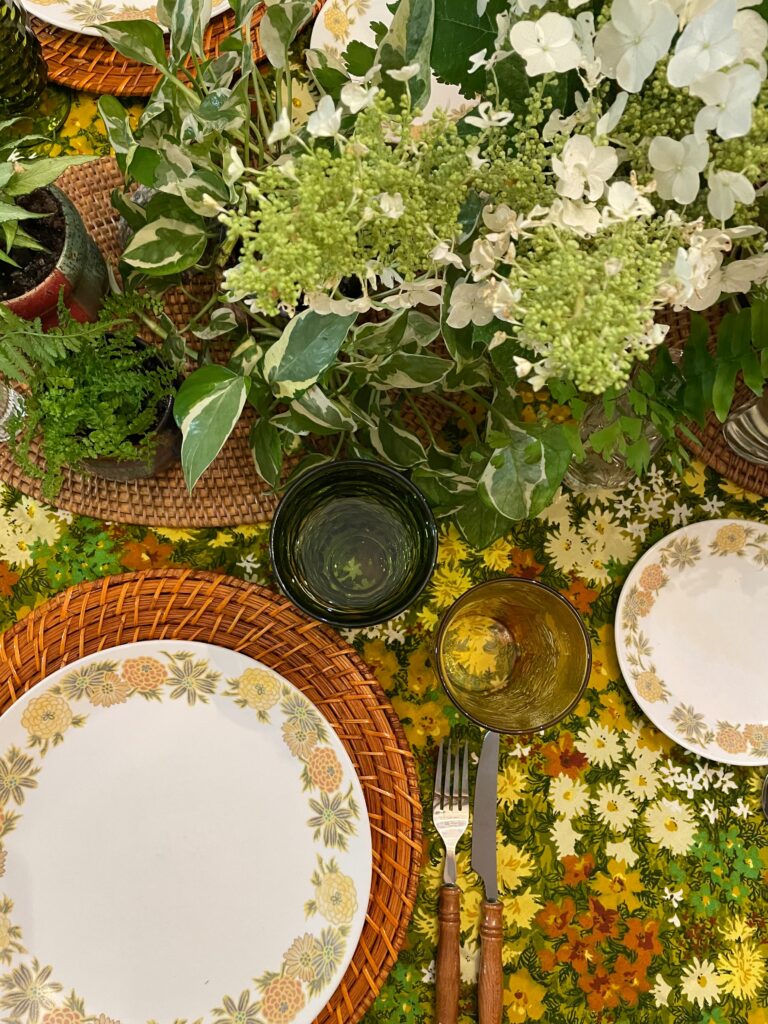 Oak leaf hydrangea and fern cuttings create fresh, easy centerpiece